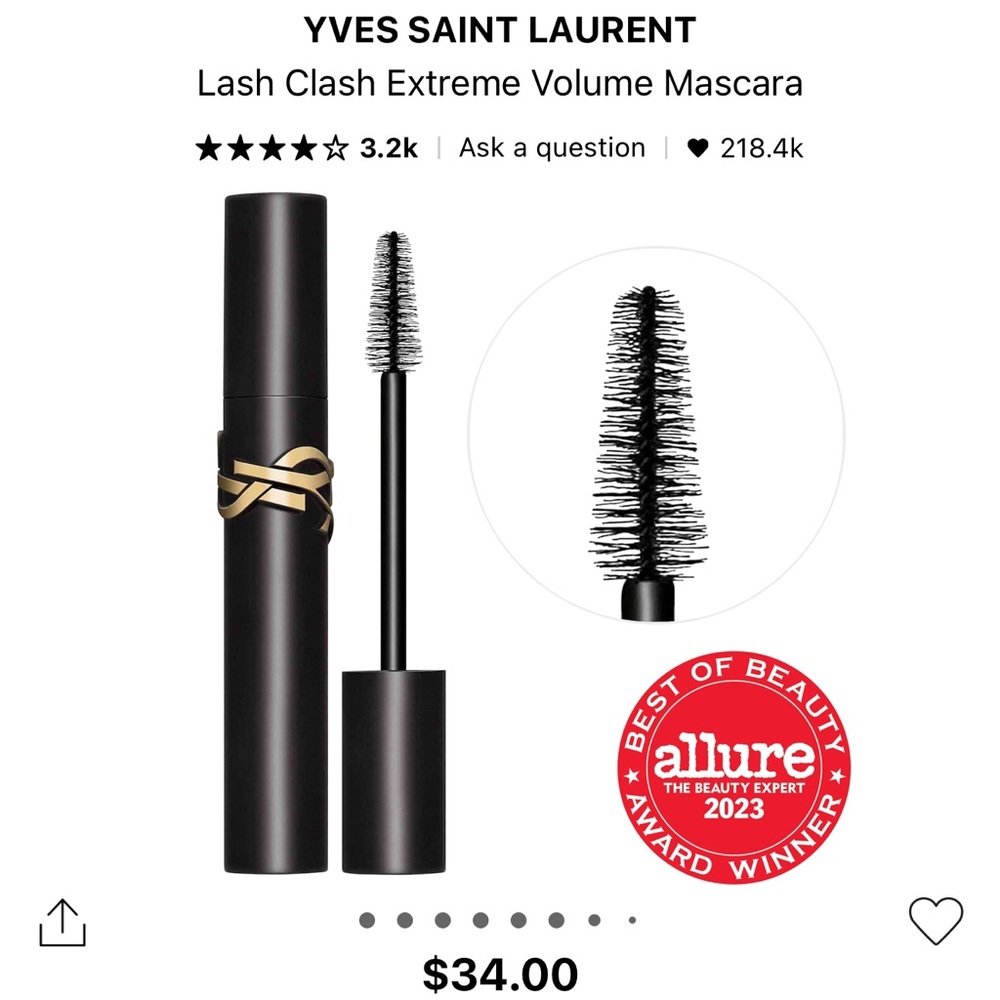 Yves Saint Laurent Black Mascara with Gold Accent